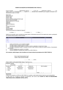 Formato de Registro de Proveedores CMAC TACNA S.A.