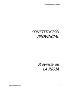 CONSTITUCIÓN PROVINCIAL  Provincia de