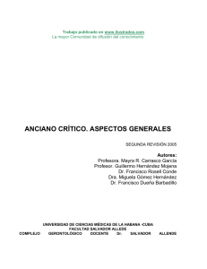 Anciano critico. Aspectos generales