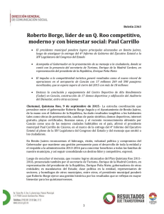 Roberto Borge, líder de un Q. Roo competitivo,