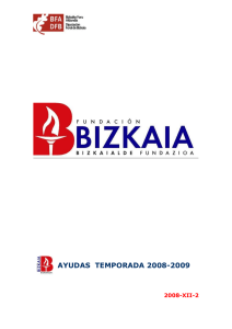 AYUDAS TEMPORADA 2008-2009 2008-XII