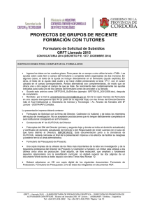 Formulario GRFT - Gobierno de la Provincia de Córdoba