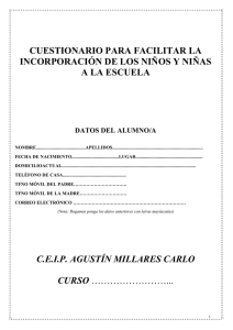 Cuestionario de Adaptación - CEIP Agustín Millares Carlo