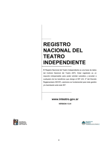 REGISTRO NACIONAL DEL TEATRO INDEPENDIENTE