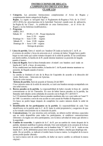 INSTRUCCIONES DE REGATA CAMPEONATO URUGUAYO 2015 CLASE J.24