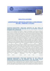 BIBLIOTECA INFORMA JURISPRUDENCIA IMPOSITIVA ANOTADA Y CONCORDADA – ERREPAR  10.10.2012