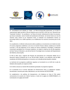 Informe Anual 2012 - Instituto Tecnológico de Soledad Atlántico