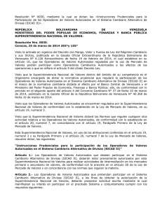 Resolución Nro. 0030 del 25/03/2014.