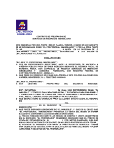 contrato mediación inmobiliaria - El Mercado de Bienes Inmuebles