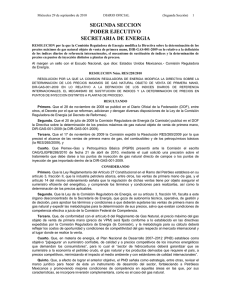 SEGUNDA SECCION PODER EJECUTIVO SECRETARIA DE ENERGIA