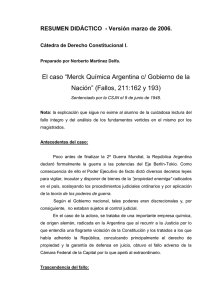 El caso “Merck Química Argentina c/ Gobierno