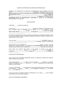 CONTRATO DE PRESTACION DE SERVICIOS PROFESIONALES