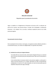 Requisitos para la prestación de servicios