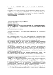 Resolución General 2590/2009-AFIP. Seguridad Social. Aplicativo SICOSS. Nueva Versión 32