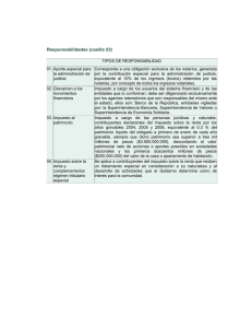 Responsabilidades (casilla 53) TIPOS DE RESPONSABILIDAD 01