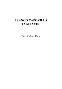FRANCO CAPOVILLA TAGLIAVINI Curriculum Vitae