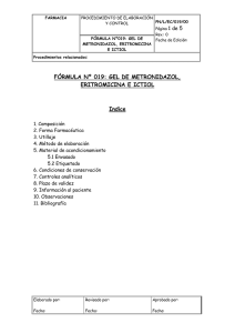 fórmula nº 019: gel de metronidazol, eritromicina
