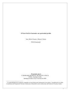 El Pacto Fiscal de Guatemala - Comisión Económica para América