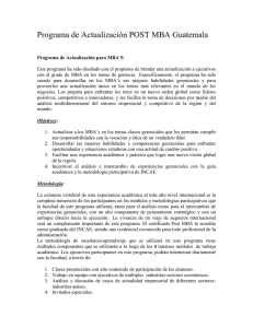 Programa de Actualización POST MBA Guatemala