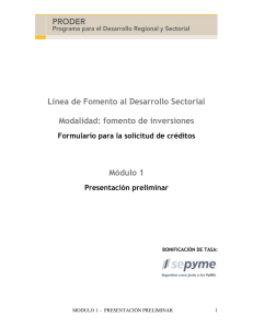 Linea sectorial - Modulo 1