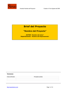 Plantilla Brief del Proyecto