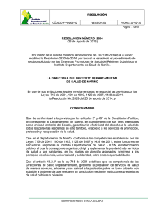 RESOLUCIÓN  RESOLUCION NÚMERO  2804 (26 de Agosto de 2015)