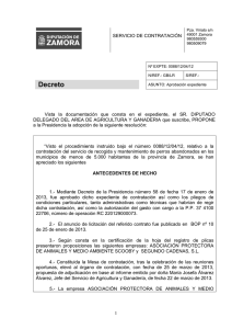 Decreto  SERVICIO DE CONTRATACIÓN