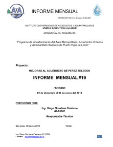 informe mensual #19 - Instituto Costarricense de Acueductos y