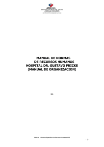 manual de organizacion rrhh - Hospital Dr. Gustavo Fricke
