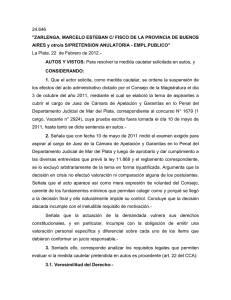 24.646 &#34; ZARLENGA, MARCELO ESTEBAN C/ FISCO DE LA PROVINCIA DE BUENOS