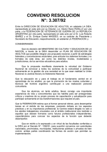 convenio resolucion - Ministerio de Trabajo, Empleo y Seguridad