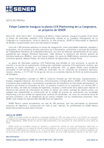 Felipe Calderón inaugura la planta CCR Platforming de La Cangrejera,