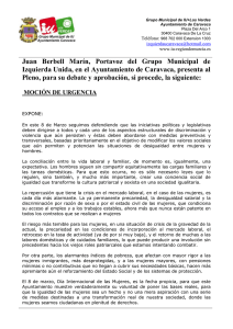 Juan  Berbell  Marín,  Portavoz  del ... Izquierda Unida, en el Ayuntamiento de Caravaca, presenta al