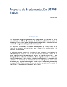 Proyecto de implementación UTPMP Bolivia