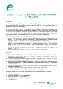 CURSO-TALLER DE FISIOTERAPIA RESPIRATORIA EN PEDIATRIA
