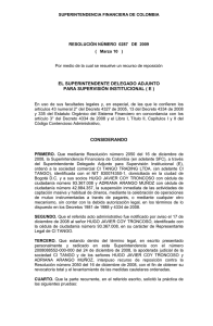 RESOLUCIÓN NÚMERO DE 2008 - Superintendencia Financiera