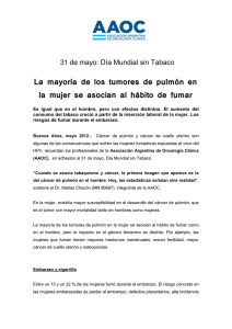 Día Mundial sin Tabaco - Asociación Argentina de Oncología Clínica