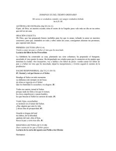 DOMINGO XX DEL TIEMPO ORDINARIO Jn 6,51-58 ANTÍFONA DE ENTRADA (Sal 83,10-11)