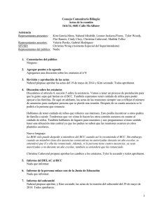 Consejo Comunitario Bilingüe Actas de la reunión 16/6/14, #601