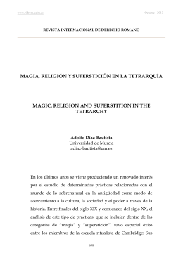 Magia, religión y superstición en la tetrarquía