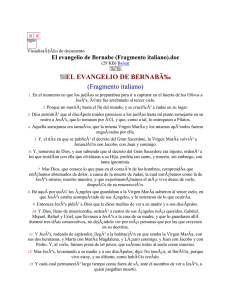 El evangelio de Bernabe (Fragmento italiano)