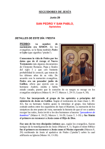 Seguidores de Jesús: San Pedro y San Pablo
