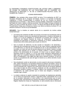 EL  HONORABLE  CONGRESO  CONSTITUCIONAL  DEL ... DE  COLIMA,  EN  EJERCICIO  DE ...