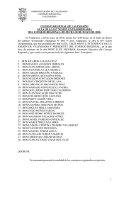 __________________________________ CONSEJO REGIONAL DE VALPARAÍSO ACTA DE LA 167ª SESIÓN EXTRAORDINARIA