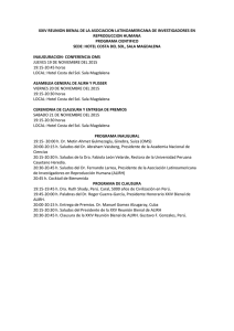 XXIV REUNION BIENAL DE LA ASOCIACION LATINOAMERICANA DE INVESTIGADORES EN