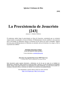 La Preexistencia de Jesucristo [243]