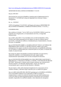 MINISTERIO DE RELACIONES EXTERIORES Y CULTO Decreto 1895/2015