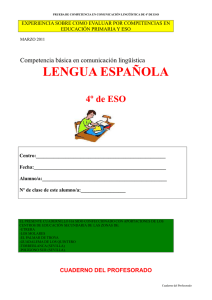 LENGUA ESPAÑOLA  4º de ESO Competencia básica en comunicación lingüística