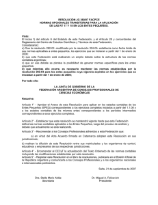 RESOLUCIÓN JG 360/07 FACPCE - Consejo Profesional de