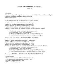 RITUAL DE PROFESIÓN RELIGIOSA 2-2